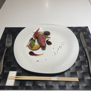 試食お肉料理|773091さんのザ・リーヴス プレミアムテラスの写真(2574441)