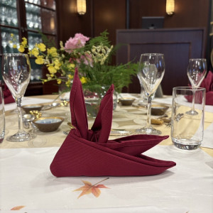 テーブル上のナフキン|773105さんの乃木神社・乃木會館の写真(2548009)