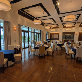 小さい方の披露宴会場。80名まで収容可能。