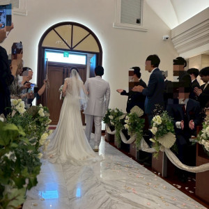 挙式の退場の景色|773178さんのBELLE UN JOUR(ベルアンジュール)の写真(2548443)