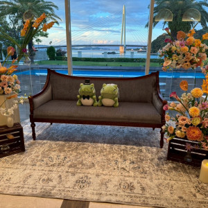 中座の時の高砂|773183さんのベイサイド迎賓館(和歌山)/テイクアンドギヴ・ニーズウェディングの写真(2548570)