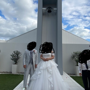 チャペル後のフラワーシャワーの場所です。|773192さんのアクアデヴュー佐賀スィートテラスの写真(2548692)