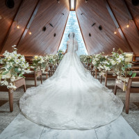 チャペルで挙式前に撮った写真