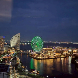 披露宴会場から見れる夜景|773222さんのYOKOHAMA MONOLITH ~横浜モノリス~の写真(2548938)