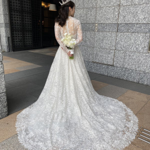 披露宴後ホテル前で写真|773275さんのオリエンタルホテル 神戸・旧居留地の写真(2549170)