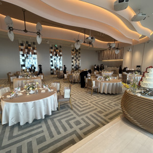 海をイメージしている会場でした！|773422さんのノートルダム大阪ONE/FIVESTAR WEDDINGの写真(2549615)