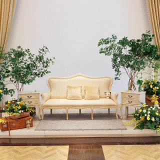 メイン席の飾り付けです