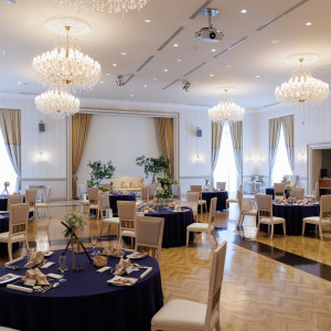 テーブルクロスは青にしました!|773483さんのフェアブルーム水戸アメイジングステージの写真(2553334)