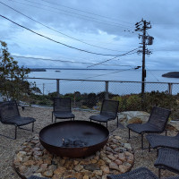 グランピング施設　焚き火ができます