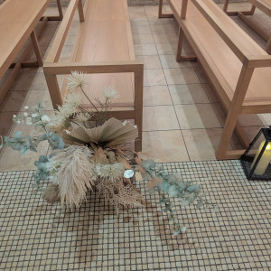 チャペルの装飾(造花)|773497さんのサントフェリーチェの写真(2596136)