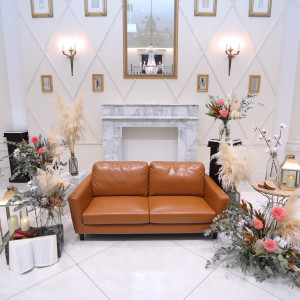 ドライフラワー+オレンジのダリア|773535さんの山手迎賓館(神戸)/テイクアンドギヴ・ニーズウェディングの写真(2550653)