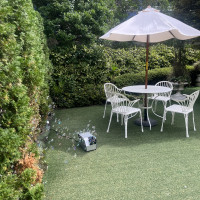 開放的なお庭でした。