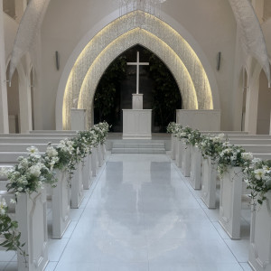 神聖なるチャペルでした。|773538さんのアーカンジェル迎賓館(仙台)/テイクアンドギヴ・ニーズウェディングの写真(2566151)