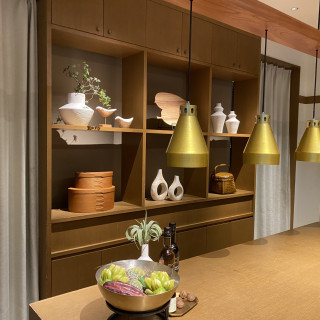 披露宴会場のウェルカムドリンクスペースです。