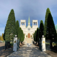 朝の外観です。