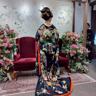 高砂がない分、新郎新婦との距離が近く全身写真も撮りやすい