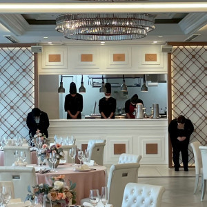 披露宴会場オープンキッチン|773630さんのザ・リュクス銀座(THE LUXE GINZA）の写真(2550485)