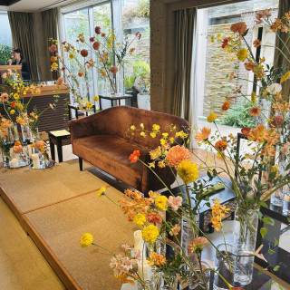 新郎新婦が座っていたソファ