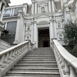 チャペル下の階段|773712さんの百花籠(ひゃっかろう)- Neo Japanesque Wedding -の写真(2550695)