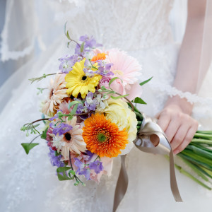 ブーケを可愛く作っていただけました|773712さんの百花籠(ひゃっかろう)- Neo Japanesque Wedding -の写真(2550673)