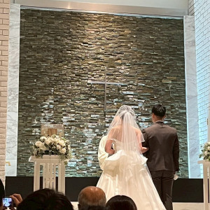 チャペルの先で階段に登るので後ろの方の人も見やすいです。|773750さんのララシャンス 博多の森の写真(2551006)