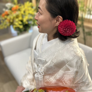 こだわりの一輪"ダリア"真っ赤なお花を差し色にしたこだわり|773806さんの乃木神社・乃木會館の写真(2552612)