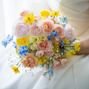 好きな色やイメージで作っていただいたブーケ|773934さんのベイサイド迎賓館(松山)/テイクアンドギヴ・ニーズウェディングの写真(2554119)