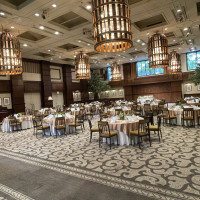 一番広い披露宴会場です！
天井が高くて、会場に緑があって素敵