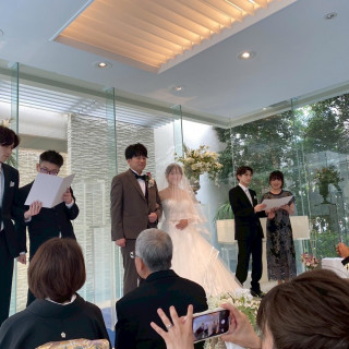 誓いの言葉は大切な兄弟と従姉妹にしてもらった