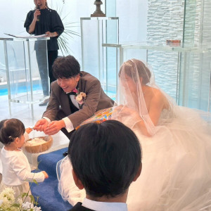 リングガール大成功|774157さんのアクアテラス迎賓館（大津）/テイクアンドギヴ・ニーズウェディングの写真(2552436)