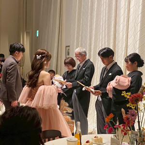 記念品贈呈で、1から手作りした体重ギフトと感謝状|774157さんのアクアテラス迎賓館(大津)/テイクアンドギヴ・ニーズウェディングの写真(2552502)