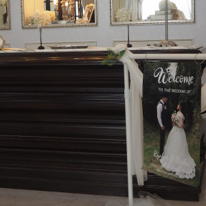 安くで作ったウェルカムボード？|774157さんのアクアテラス迎賓館（大津）/テイクアンドギヴ・ニーズウェディングの写真(2552497)