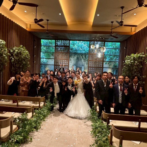 挙式場で最後に撮った集合写真です|774163さんのWITH THE STYLE FUKUOKA（ウィズ ザ スタイル フクオカ）の写真(2552397)