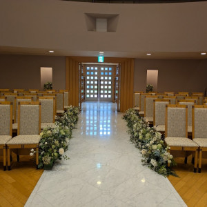 新郎新婦から見たチャペルの正面|774230さんのホテル阪急インターナショナルの写真(2601950)