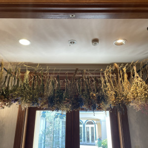 ドライフラワーが所々にあり、とても綺麗なロビーです。|774313さんのプライベートガーデンWedding La partir（ラ パルティール）の写真(2553534)