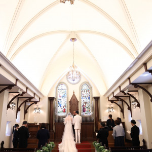 チャペルは天井が高いです。|774313さんのプライベートガーデンWedding La partir（ラ パルティール）の写真(2553526)