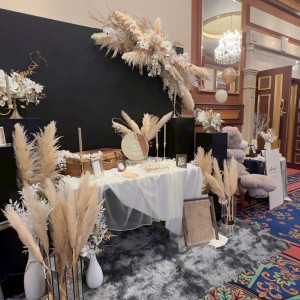 式場が用意してくださったウェルカムスペース|774331さんのザ・ロイヤルクラシック姫路の写真(2553668)