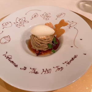 秋仕様のペイントと奈良の鹿の形が可愛いモンブランでした。|774433さんのザヒルトップテラス奈良の写真(2554572)