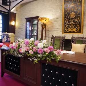 当日のお花です。季節のダリアを中心にオーダーしました。|774437さんの乃木神社・乃木會館の写真(2555888)