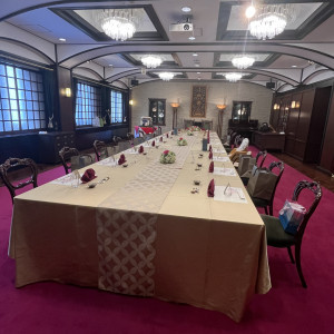 (見学時)親族だけで挙げる場合は長机にする事が多いそうです。|774437さんの乃木神社・乃木會館の写真(2555886)