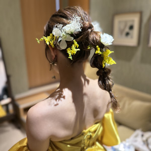 ヘアメイクも想像よりも素敵にしてくれました!|774454さんのノートルダム大阪ONE/FIVESTAR WEDDINGの写真(2554559)