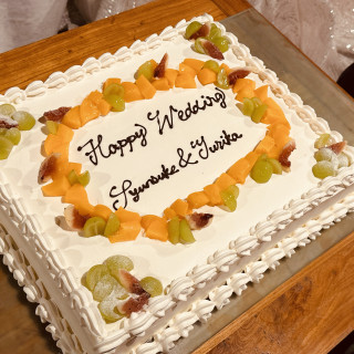 ケーキ入刀のケーキです
こちらも好みのデザインから選べます