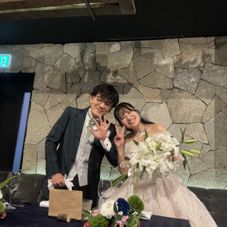 卓上装花はこんな感じにしました