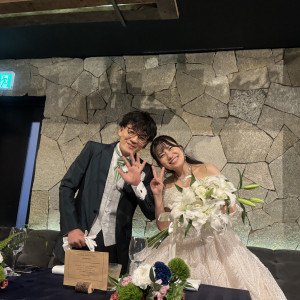 卓上装花はこんな感じにしました|774484さんのJAM ORCHESTRA（ジャムオーケストラ）の写真(2558767)