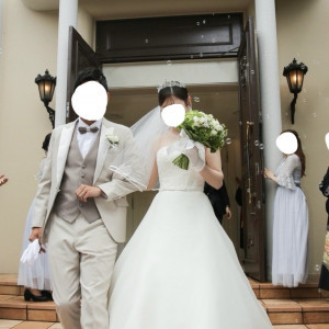 退場後、写真撮影に移る前のバブルシャワー|774485さんのホテルフランクスの写真(2560233)