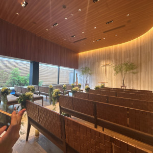 挙式会場で参列者目線です。|774595さんのTHE TENDER HOUSE(ザ テンダーハウス)の写真(2555047)