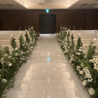 チャペルでの新郎新婦からの景色です。