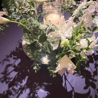 紺と白のテーブルコーディネートが1番人気だそうです。