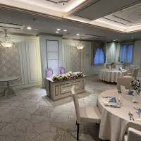 パステルグリーン調の披露宴会場です。