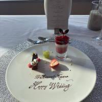 おもてなしのデザートが可愛いです。
